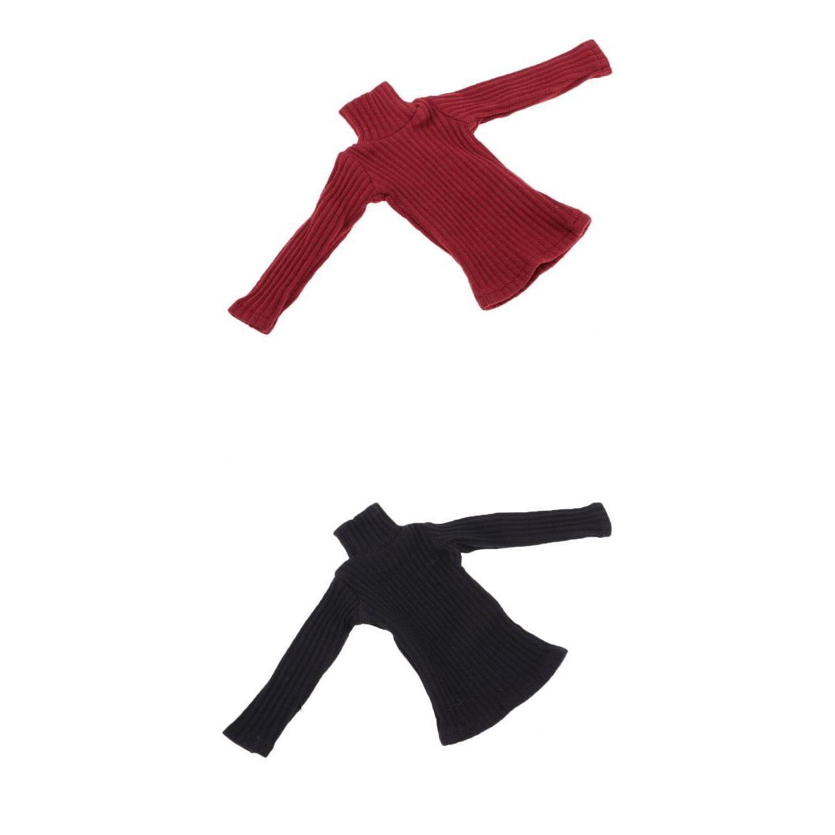 1/6 Scale Model Man's Sweater for 12'' Action Male Figures Body Red & Black