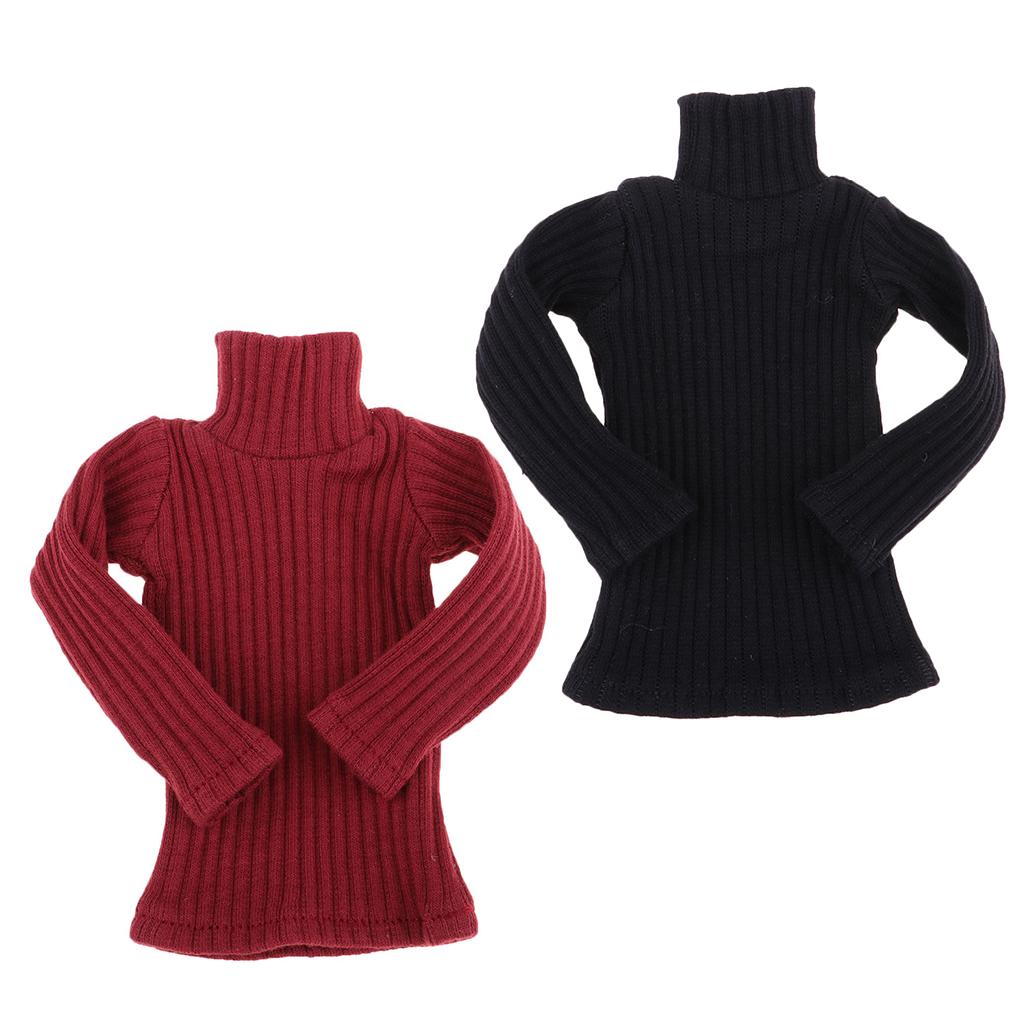 1/6 Scale Model Man's Sweater for 12'' Action Male Figures Body Red & Black