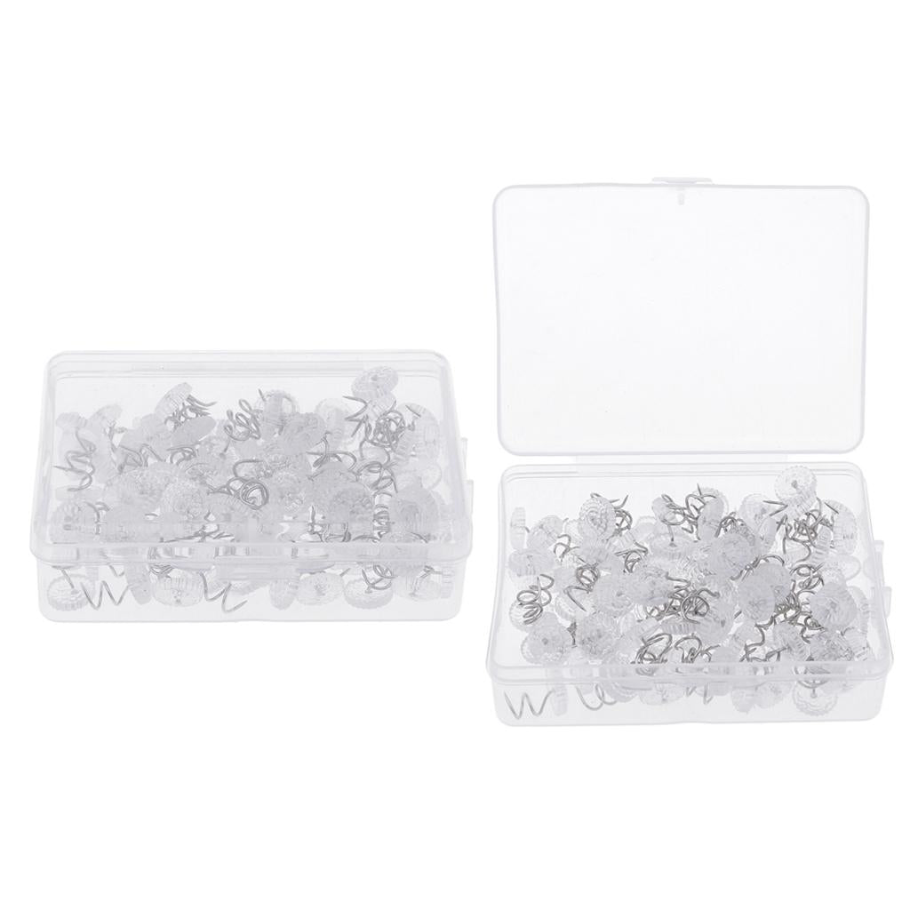 2 Box of 100 Pieces Upholstery Spiral Nail Studs Furniture Sofa Tack Pins