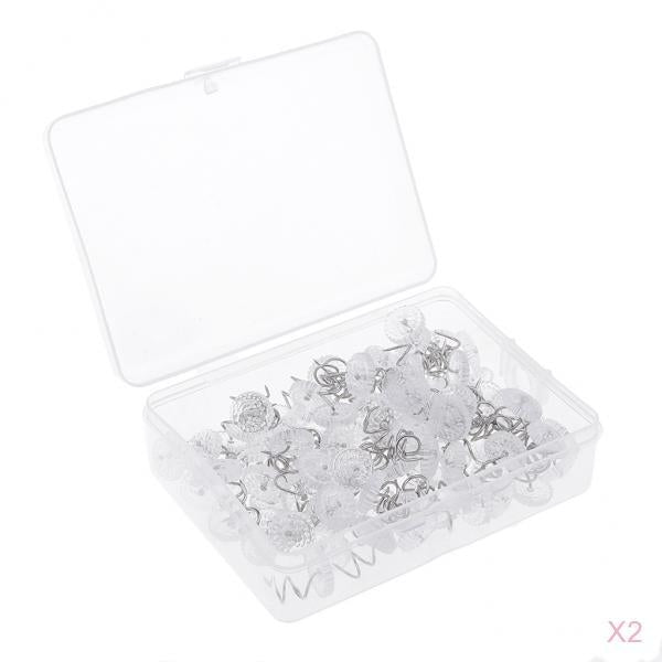 2 Box of 100 Pieces Upholstery Spiral Nail Studs Furniture Sofa Tack Pins