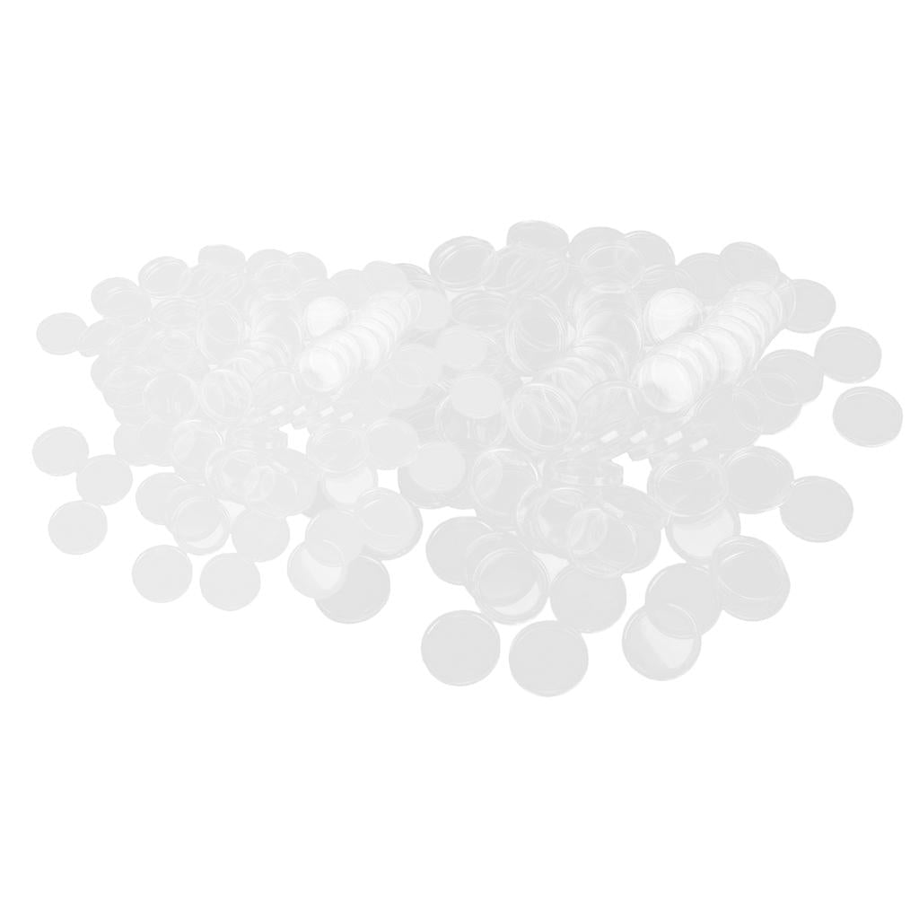 200 Pieces Boxed Coin Capsules Coin Case Transparent Color 32mm 18mm