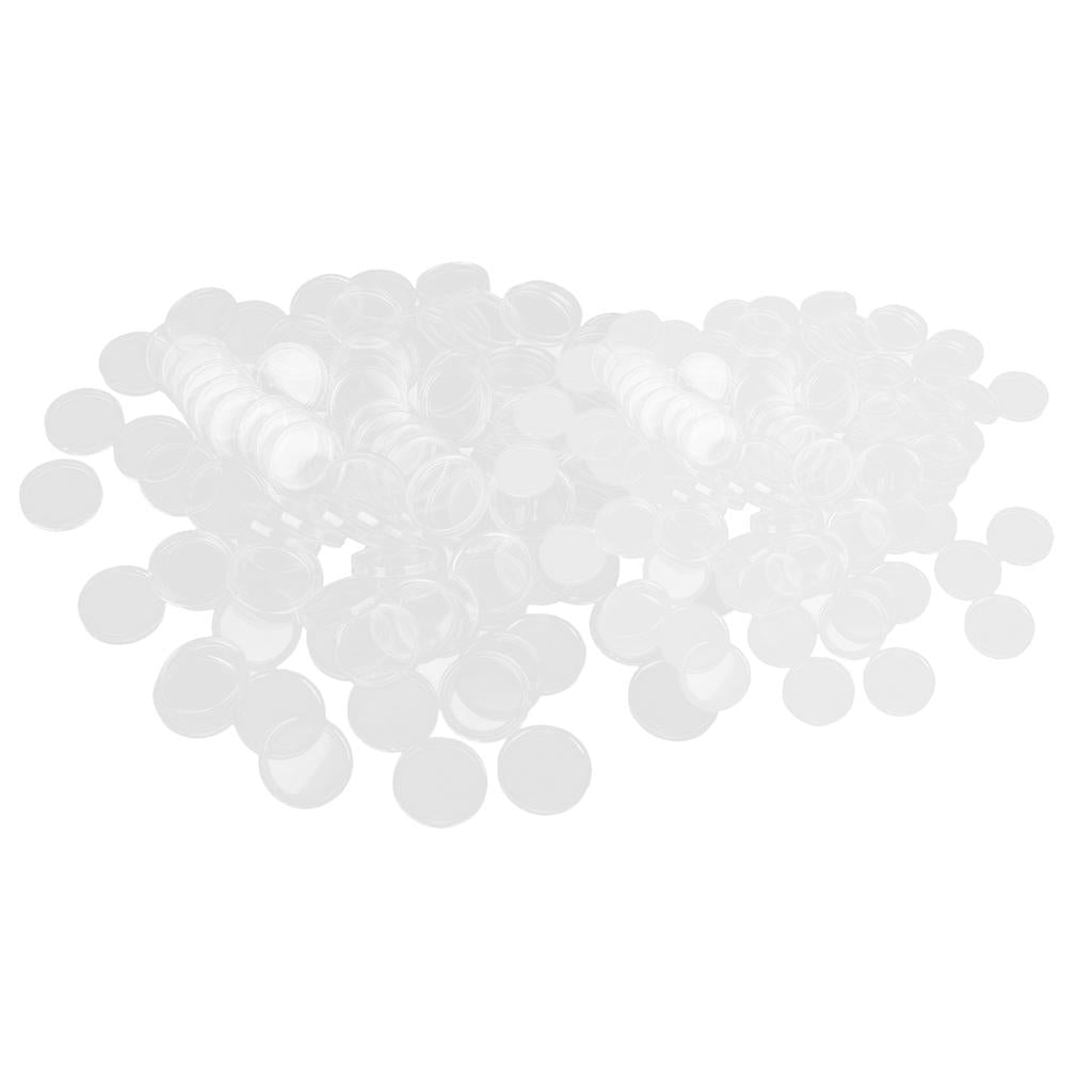 200 Pieces Boxed Coin Capsules Coin Case Transparent Color 32mm 18mm