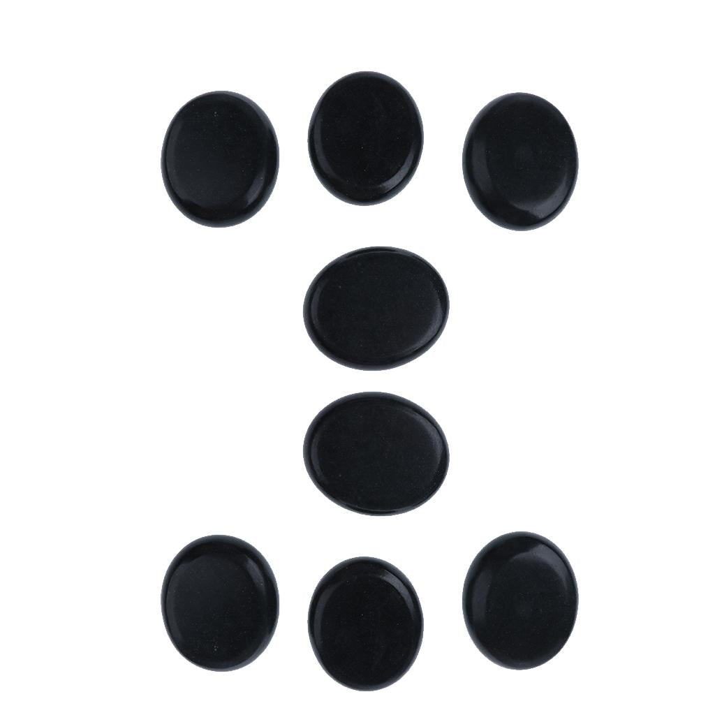 8 Pcs Hot Spa Massage Stone Rock Basalt Energy Stone for Body Facial Care