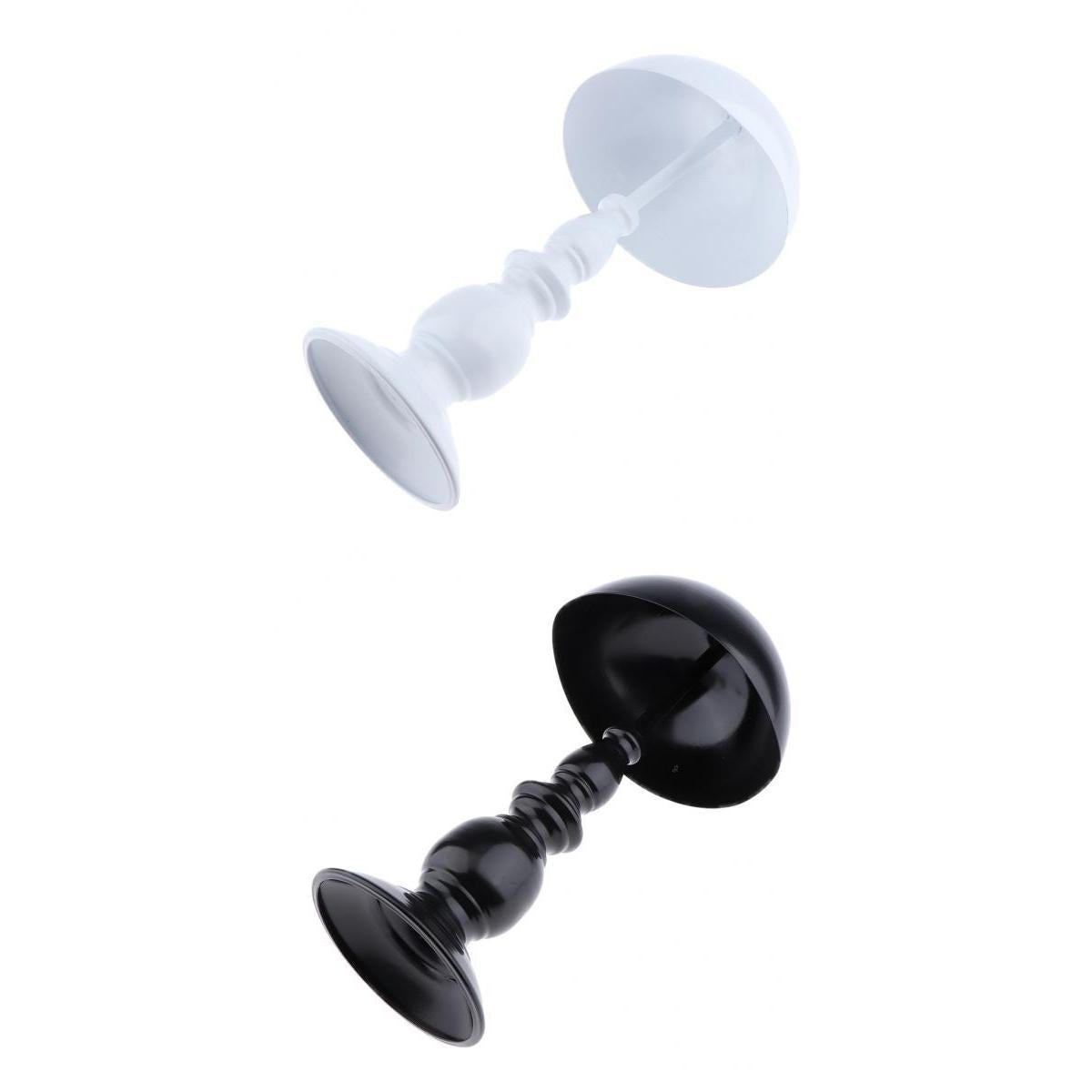 2 Retro Wig Hanger Metal Cap Display Stand Rack for All Wigs Hat Black White