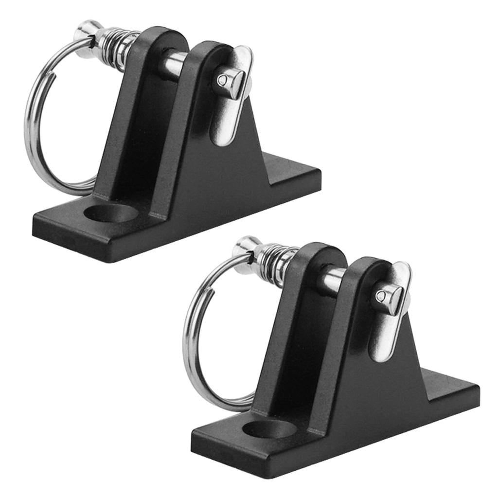 2Pcs Nylon Deck Hinge Boat Bimini Top Fitting for Quick Release Pin & Ring