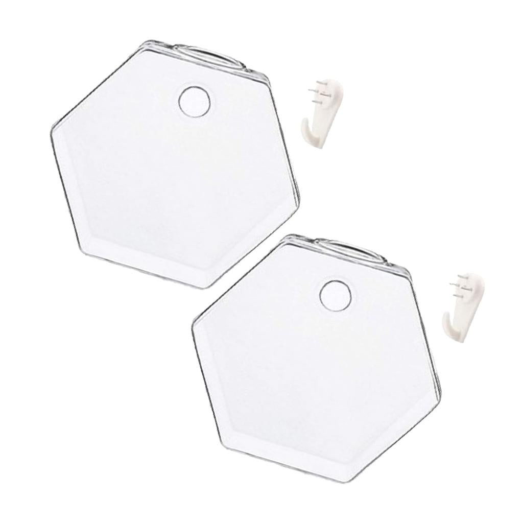 2x Wall Hanging Planter Glass Hydroponic Vase Plant Pot Terrarium Hexagon