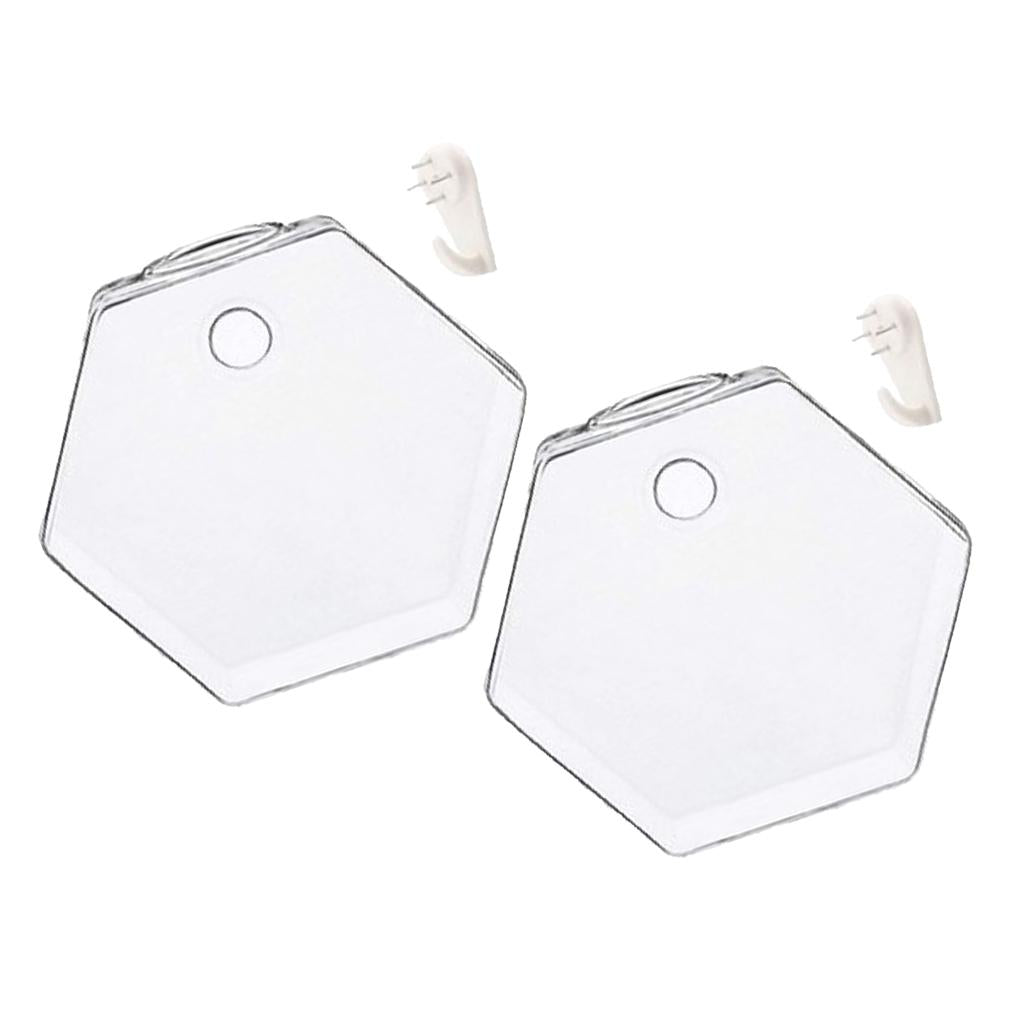 2x Wall Hanging Planter Glass Hydroponic Vase Plant Pot Terrarium Hexagon