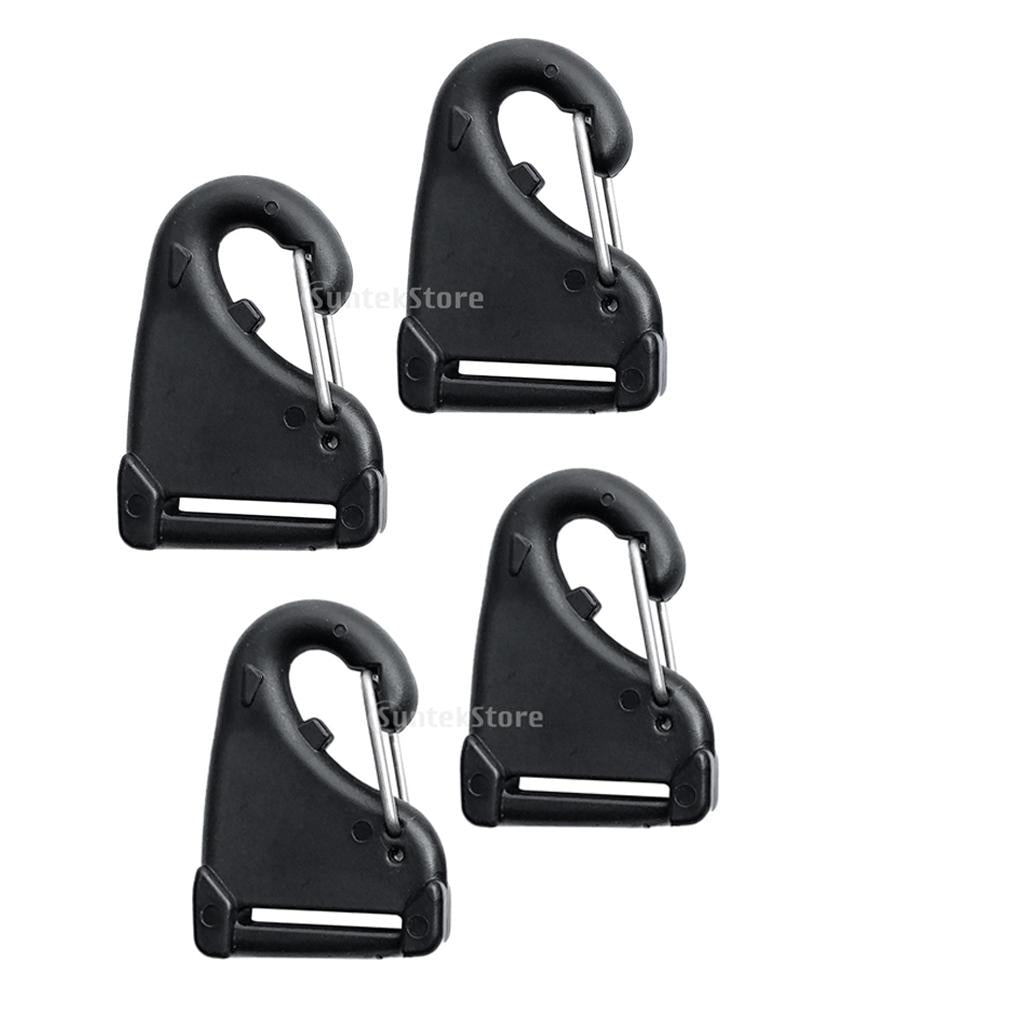 4 Pcs Nylon Kayak Webbing Snap Hook Snap Hook Carabiner Outdoor Kayak Canoe