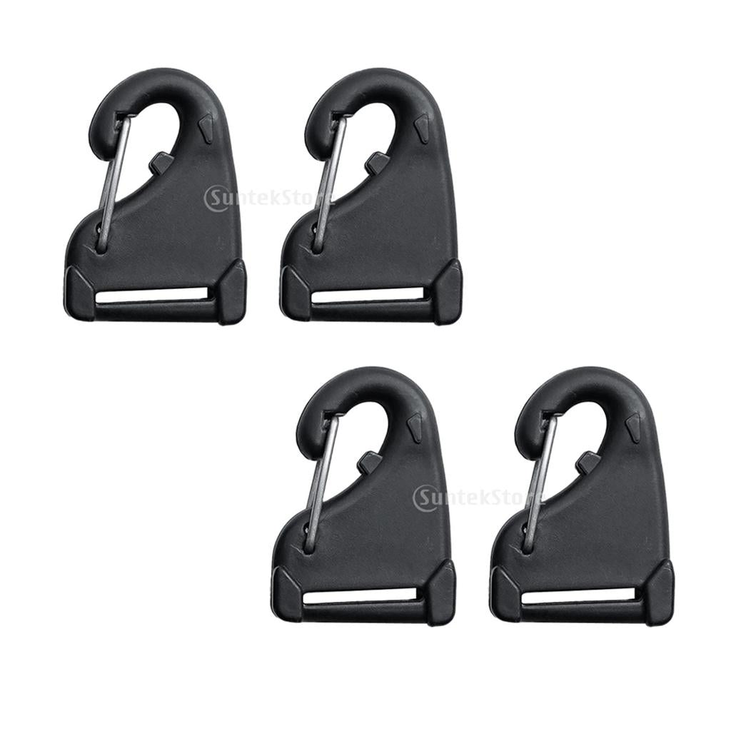 4 Pcs Nylon Kayak Webbing Snap Hook Snap Hook Carabiner Outdoor Kayak Canoe