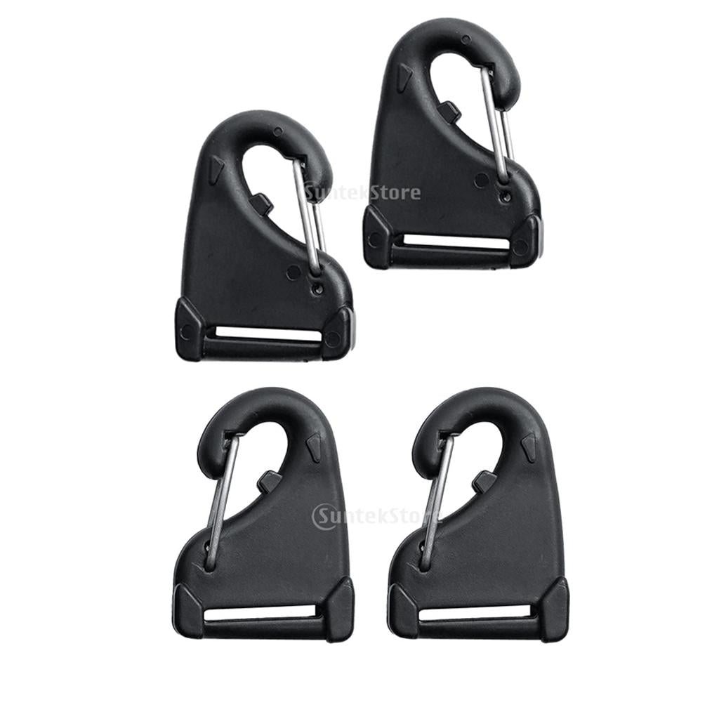 4 Pcs Nylon Kayak Webbing Snap Hook Snap Hook Carabiner Outdoor Kayak Canoe
