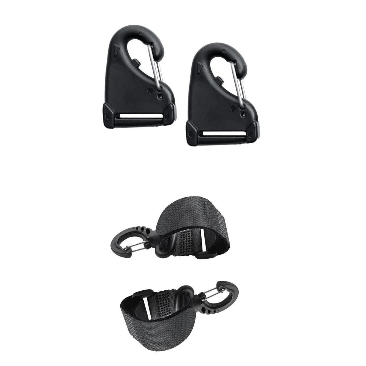 2pcs Kayak Paddle Clip Oar Holders+2Pcs Nylon Kayak Webbing Snap Hooks