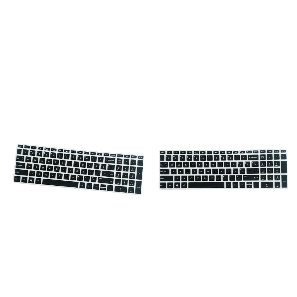 2x Silicone Notebook Keyboard Skin Cover for HP 15.6''BF Laptops Black