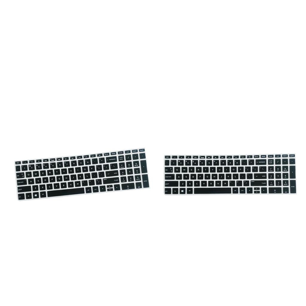 2x Silicone Notebook Keyboard Skin Cover for HP 15.6''BF Laptops Black