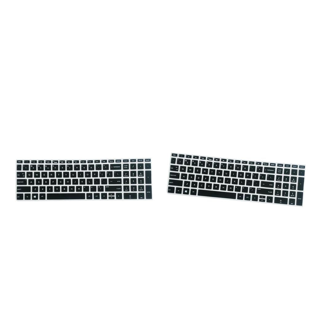2x Silicone Notebook Keyboard Skin Cover for HP 15.6''BF Laptops Black