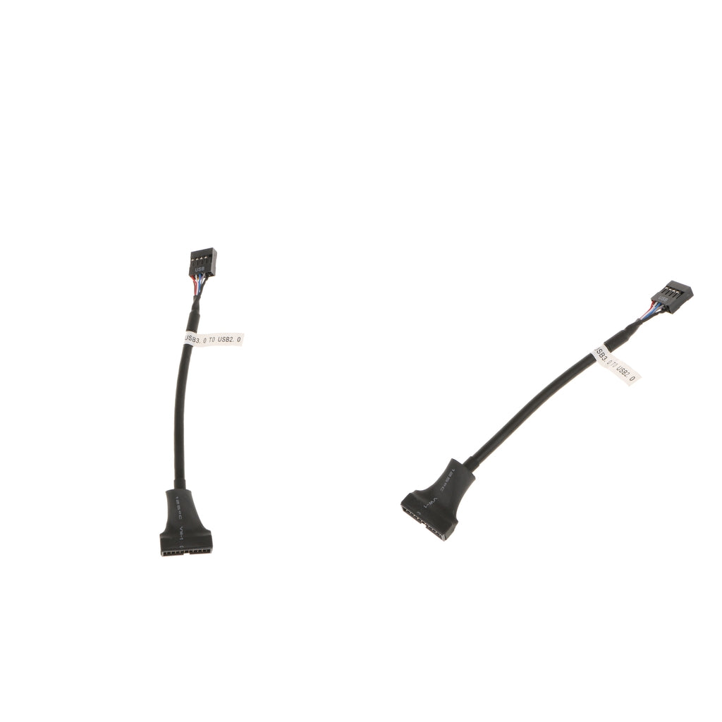 2Pieces USB 3.0 20-pin Header Male to USB 2.0 9pin Female Converter Cable