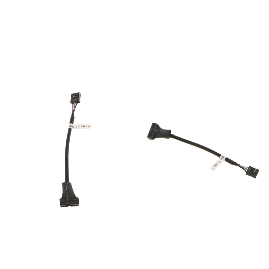 2Pieces USB 3.0 20-pin Header Male to USB 2.0 9pin Female Converter Cable
