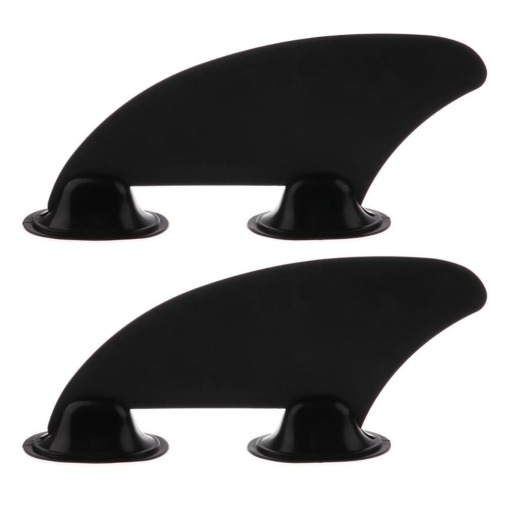 2Pcs Black Kayak Skeg Tracking Fin Mounting Points for Inflatable Kayak Boat