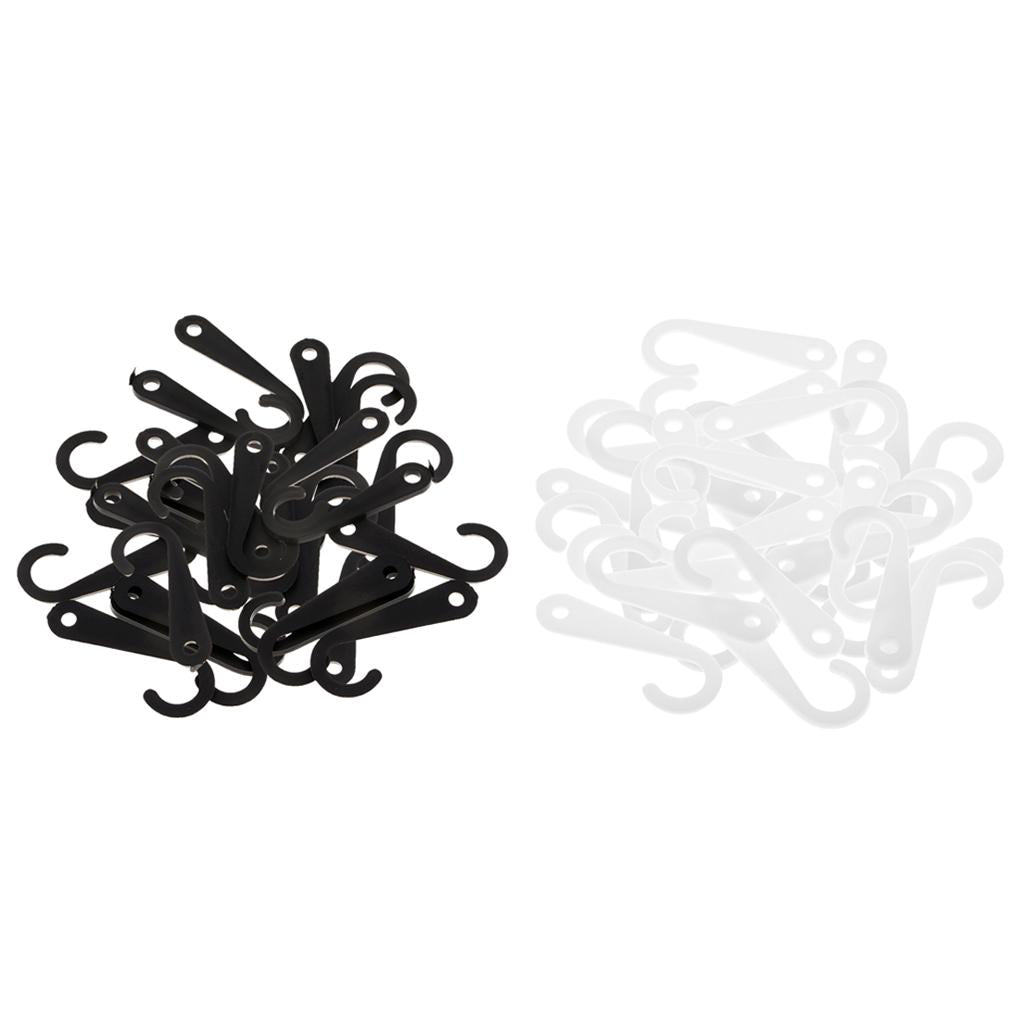 100pcs Plastic J Hooks Fasteners Socks T-Shirt Clothing Display Hanger