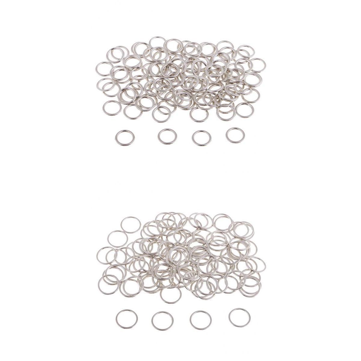 200pcs Alloy Bra Strap Adjuster Sliders O Ring Lingerie Sewing Crafts 8/12mm