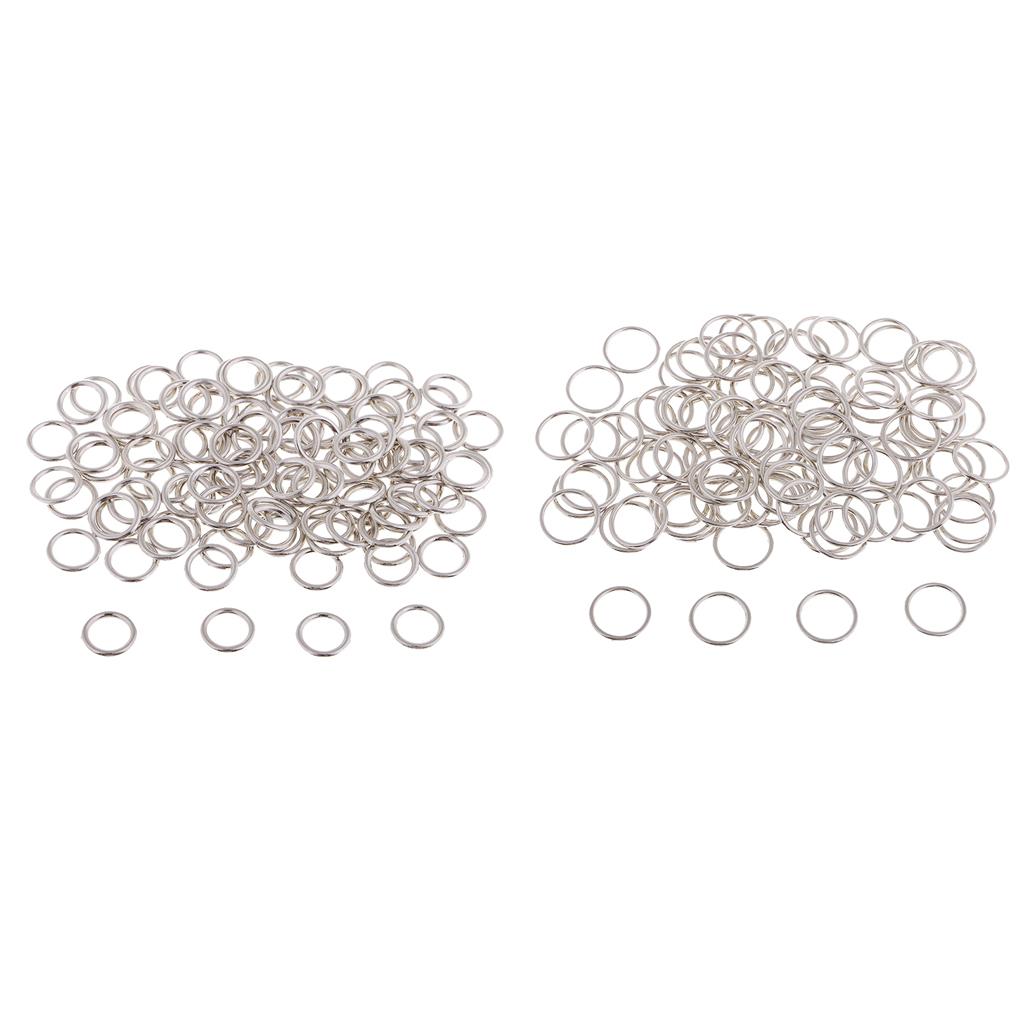 200pcs Alloy Bra Strap Adjuster Sliders O Ring Lingerie Sewing Crafts 8/12mm