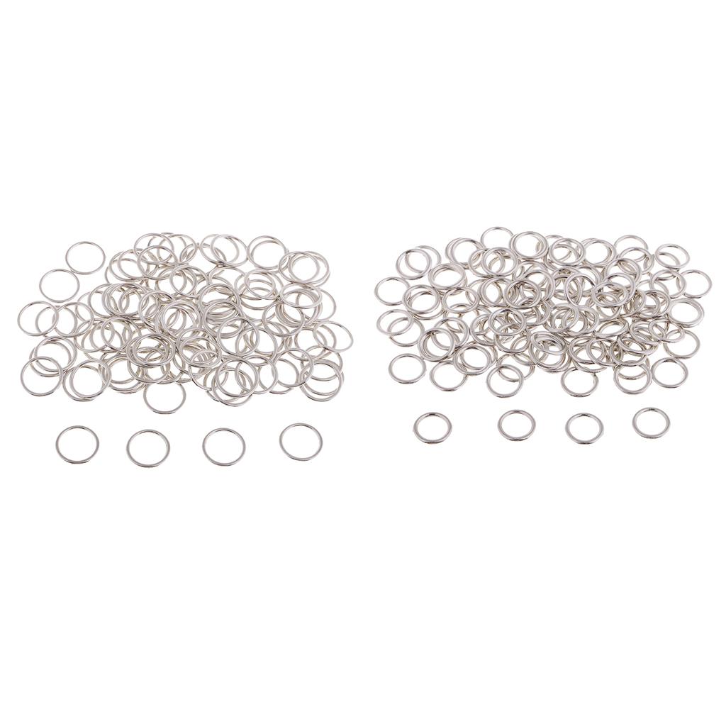 200pcs Alloy Bra Strap Adjuster Sliders O Ring Lingerie Sewing Crafts 8/12mm