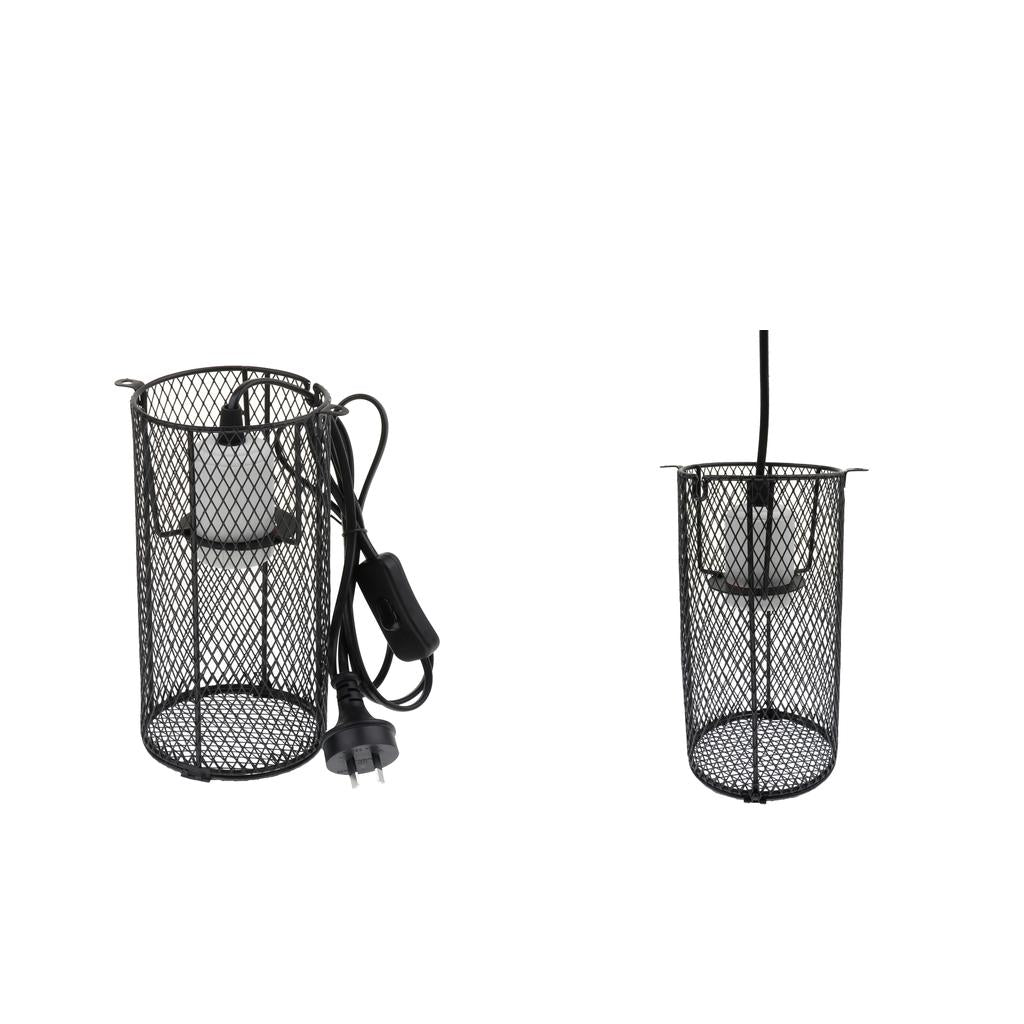 2 Pcs Reptile Anti-scald Heating Lamp Shade Light Holder Bulb E27 AU Plug