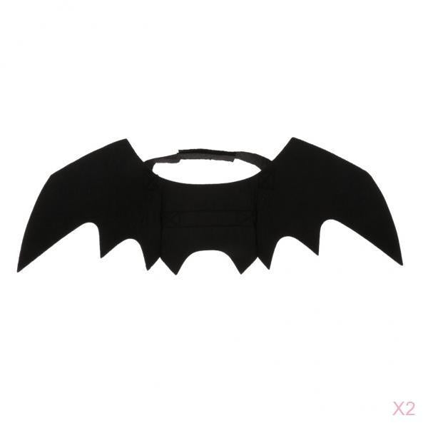 2 Pcs Halloween Pet Cat Bat Wings Cool Design Party Bat Cosplay Costume