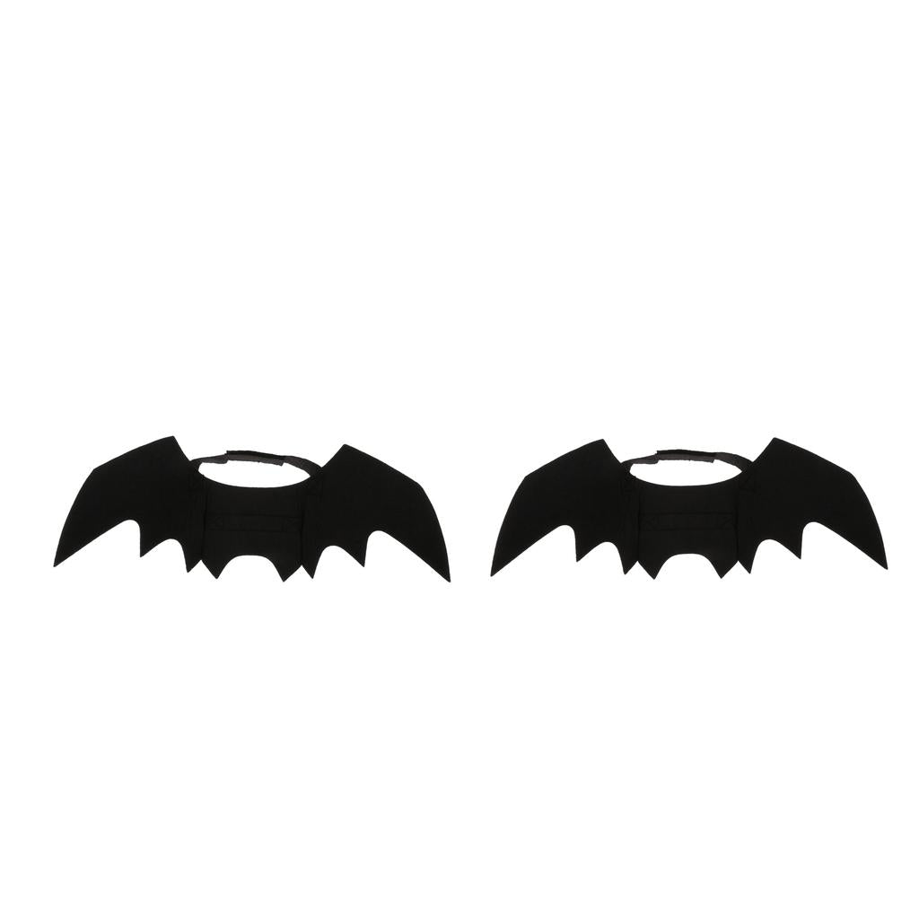 2 Pcs Halloween Pet Cat Bat Wings Cool Design Party Bat Cosplay Costume