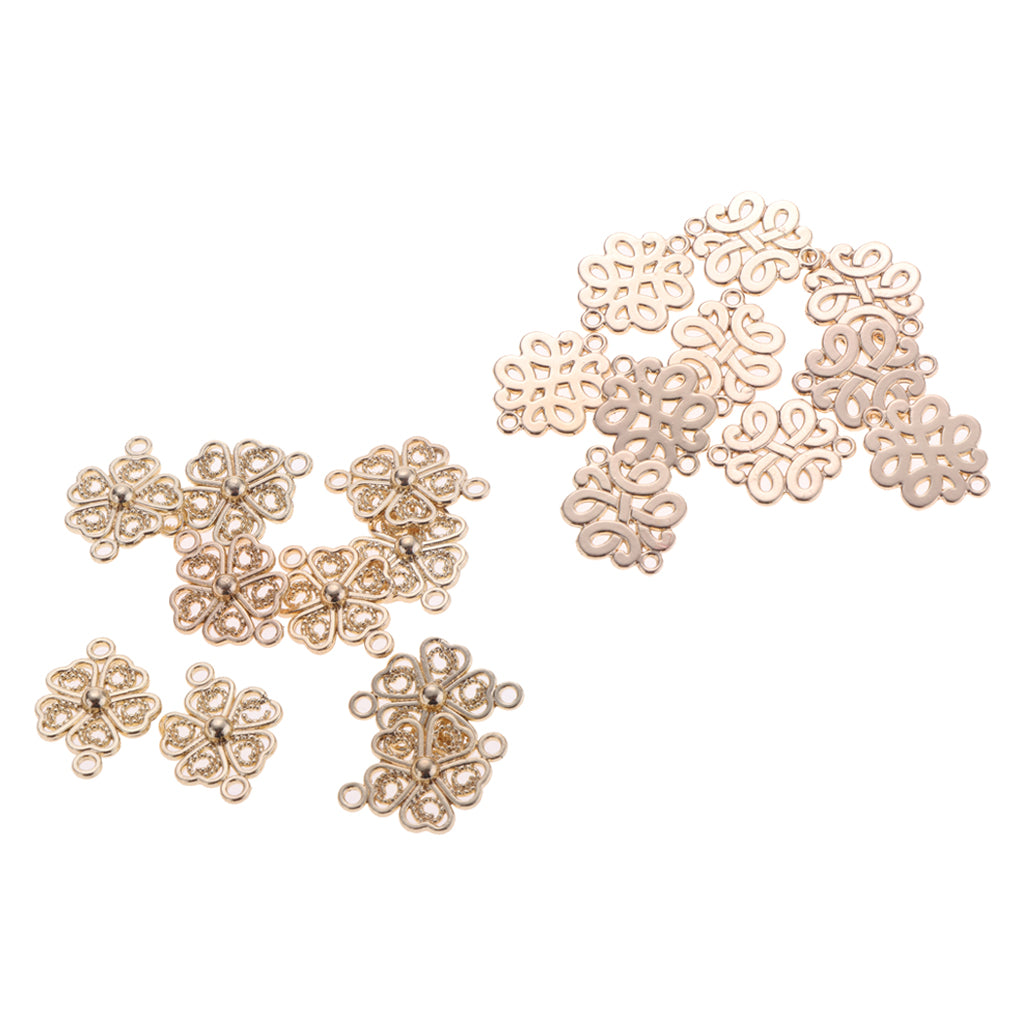 20 Pieces Ethnic Tribe Earring Necklace Bracelet Connector DIY Flower Craft