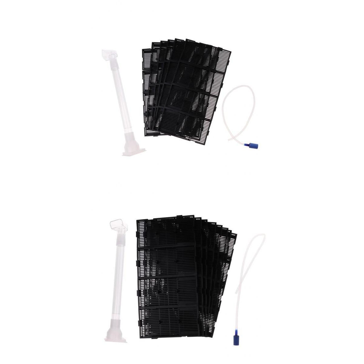 2 Pcs Aquarium Fish Tank Under Gravel Filter Board Plate Air Tube 24P/32P