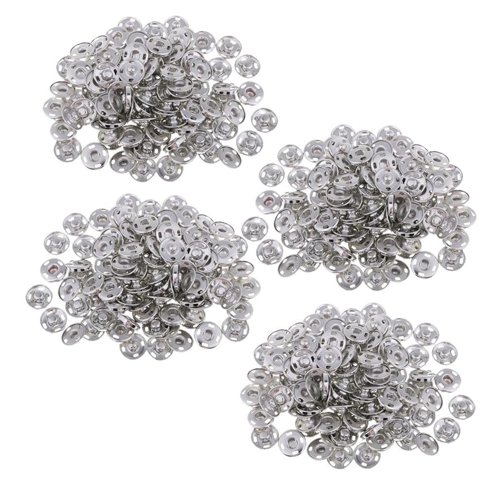 200 Sets Copper Snap Fastener Sew-On Snap Buttons for Clothing Sewing 12mm