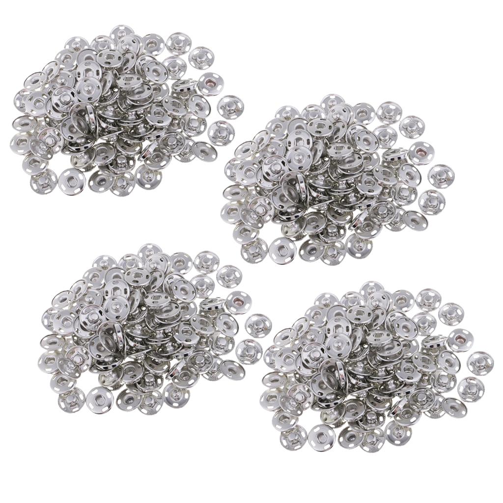 200 Sets Copper Snap Fastener Sew-On Snap Buttons for Clothing Sewing 12mm