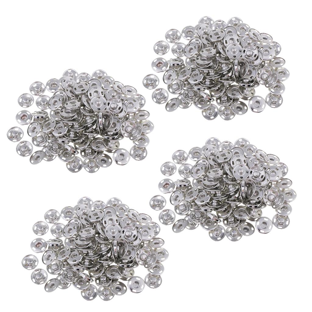 200 Sets Copper Snap Fastener Sew-On Snap Buttons for Clothing Sewing 12mm