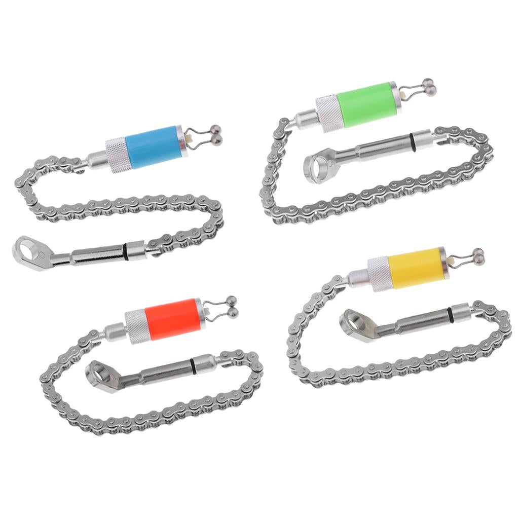 4 Pieces Carp Fishing Bite Alarm Hanger Tackle Chain Indicator Strike Alert