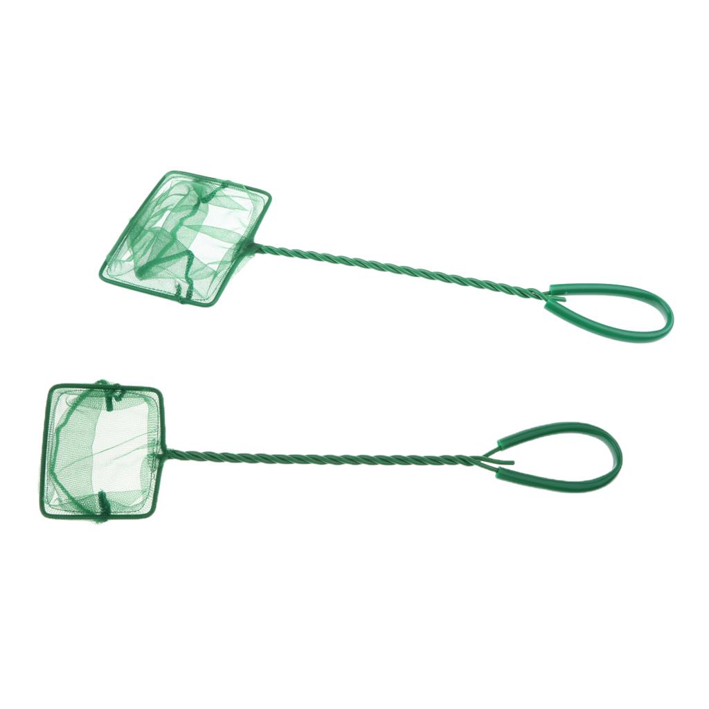 2Pcs Aquarium Fish Tank Fish Net Coldwater Marine Netting 4 & 3 inches