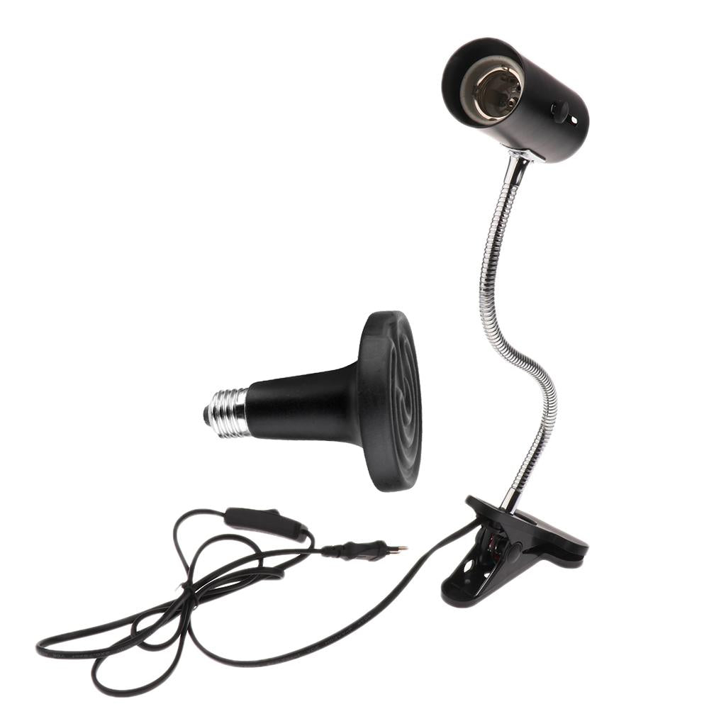 1 Set Reptile & Amphibian Heat Lamp Holder Infrared Heater Light 220V-240V