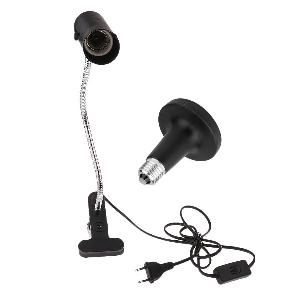 1 Set Reptile & Amphibian Heat Lamp Holder Infrared Heater Light 220V-240V