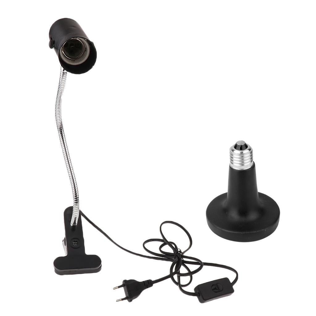 1 Set Reptile & Amphibian Heat Lamp Holder Infrared Heater Light 220V-240V