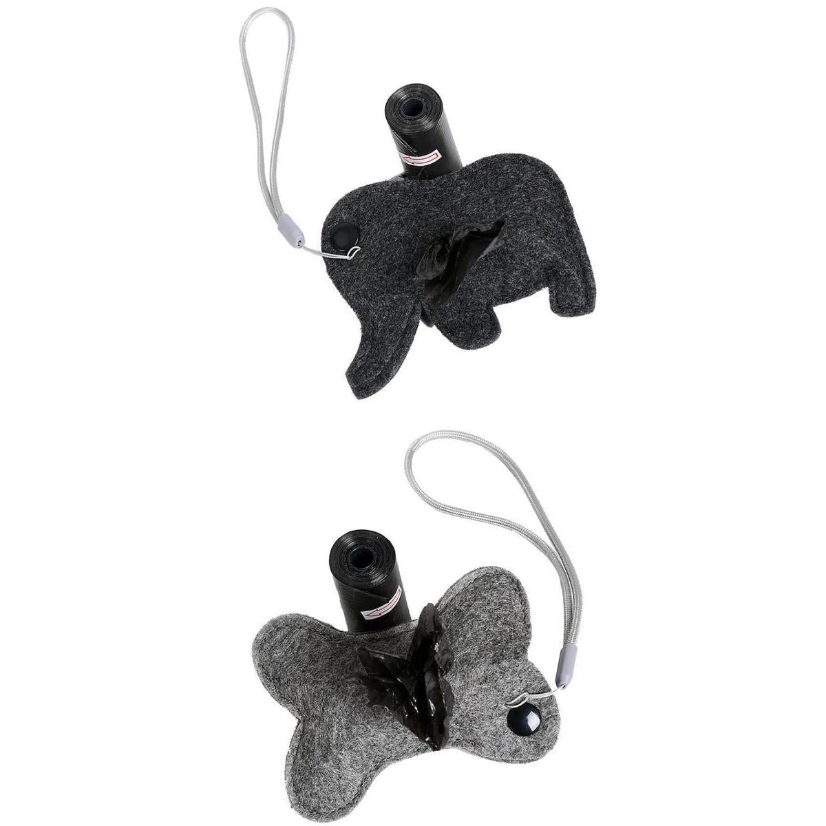 2pcs Pet Dog Poop Waste Dispenser Box Poop Removal Disposal Bags Holder