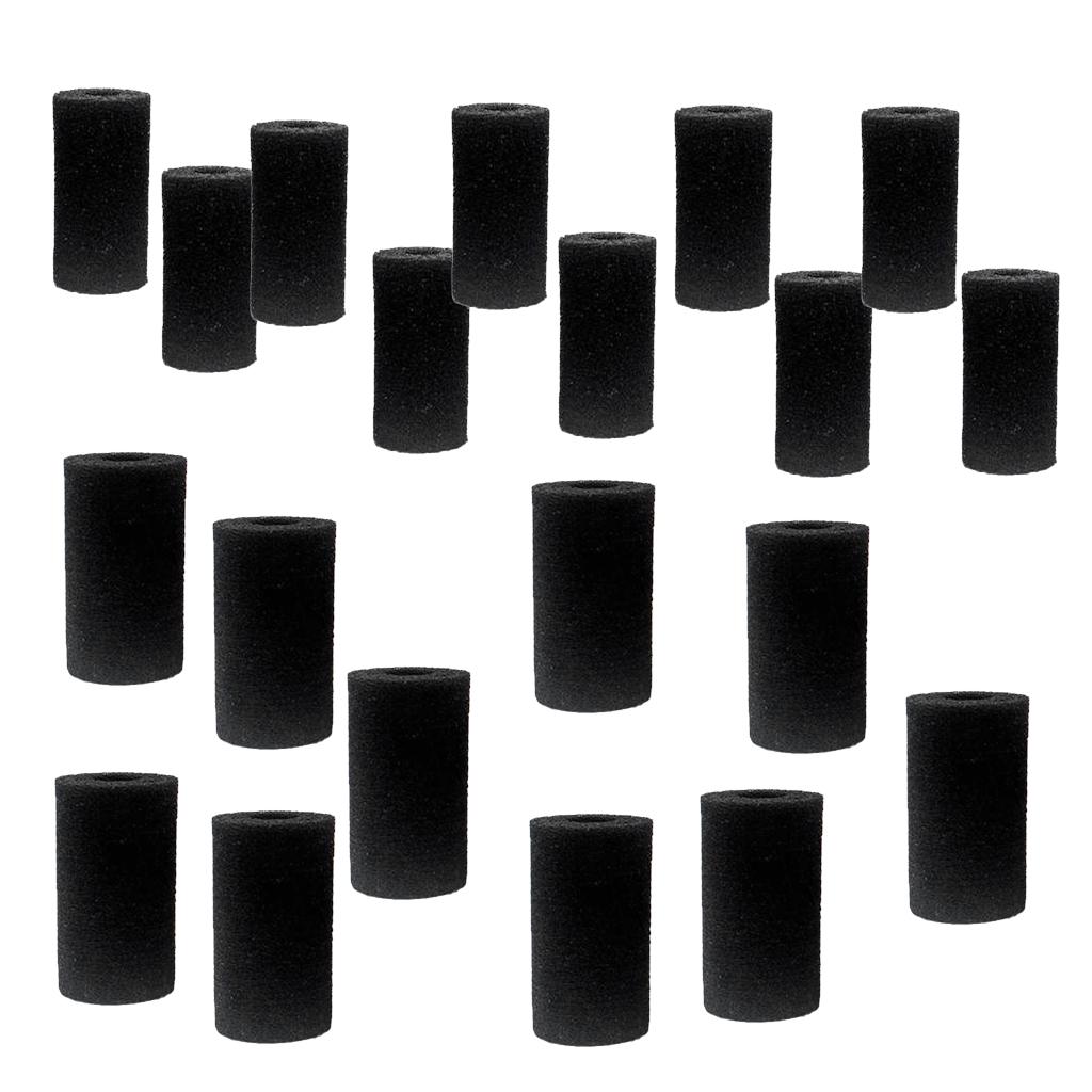 20x Useful Aquarium Fish Tank Filter Sponge Pad- Black 4x8cm hole 1.5/2.0cm