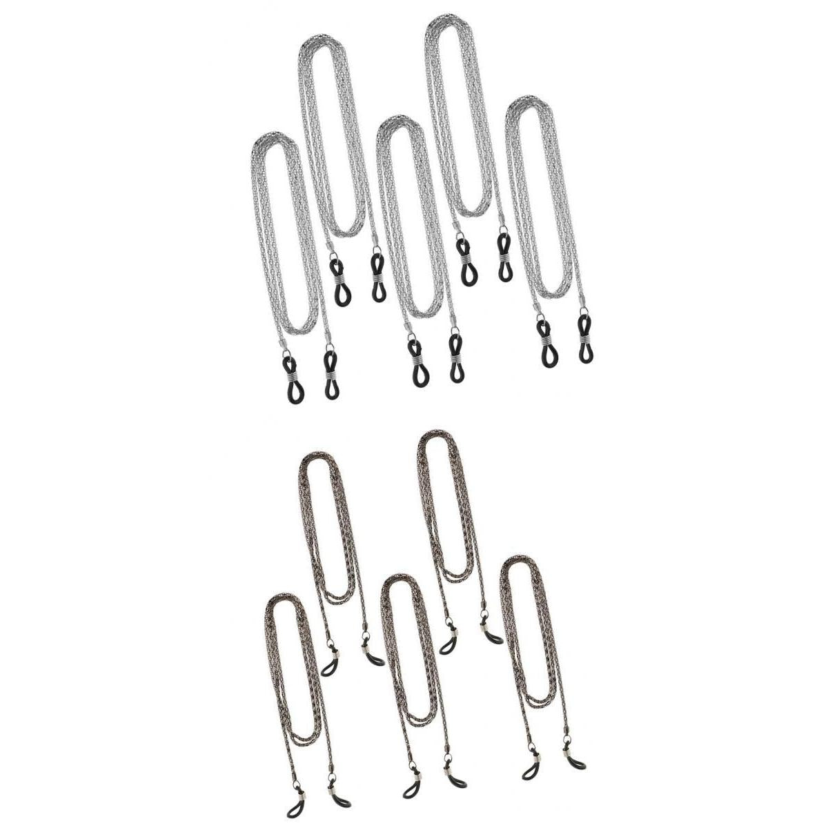 10 Pieces Metal Eyeglass Neck Chain Reading Glasses Sunglasses Strap Holder