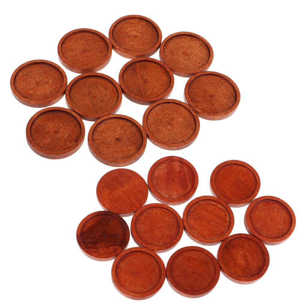 20 Pieces Wooden Stone Base Blank Charms Cabochon Settings Base 25mm 30mm
