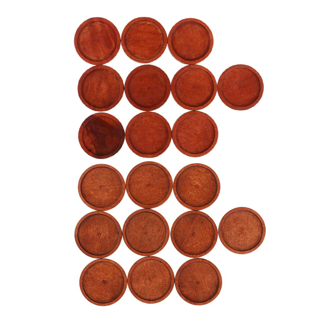 20 Pieces Wooden Stone Base Blank Charms Cabochon Settings Base 25mm 30mm