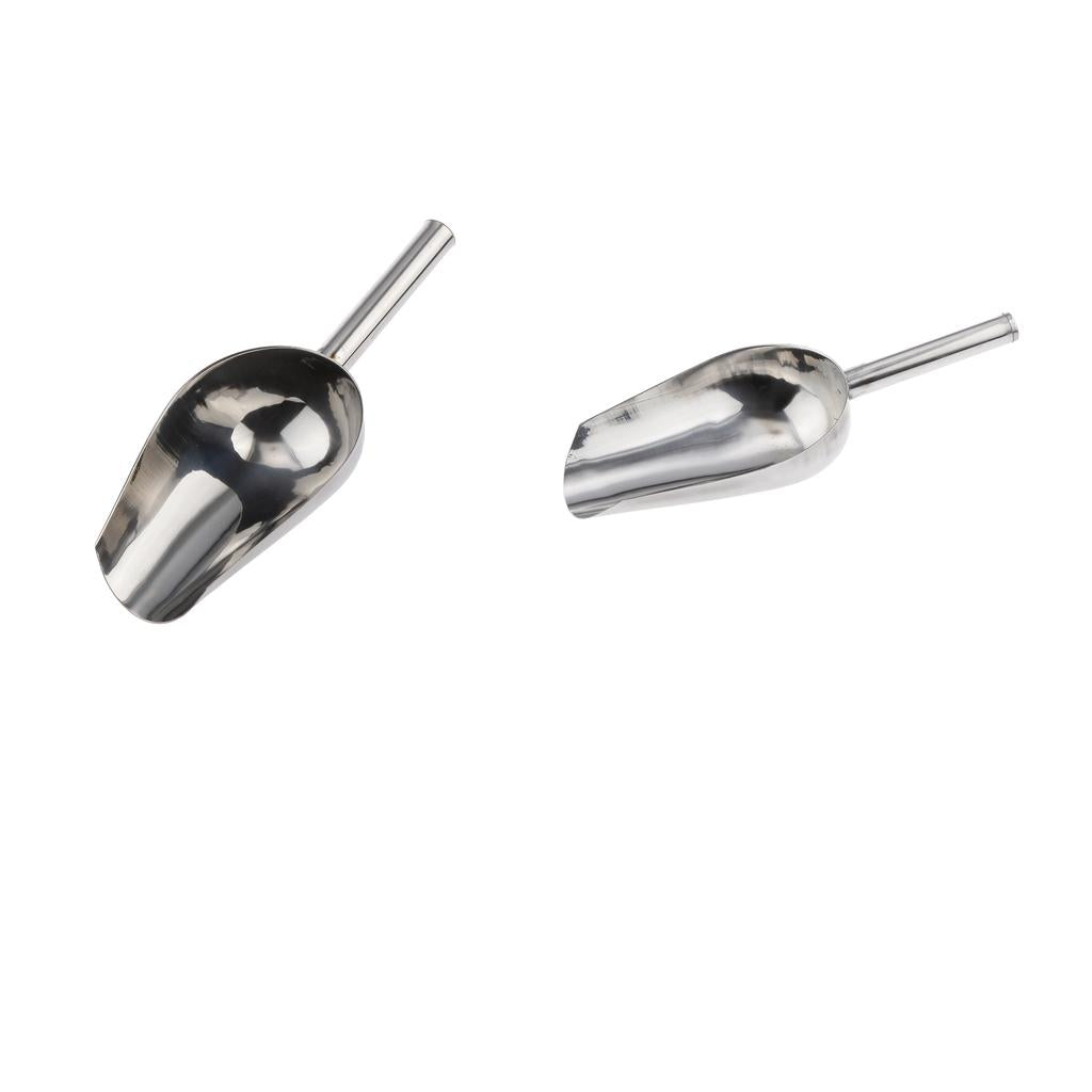 2 Pcs Stainless Steel Ice Shovel Sweets Buffet Flour Candy Tools