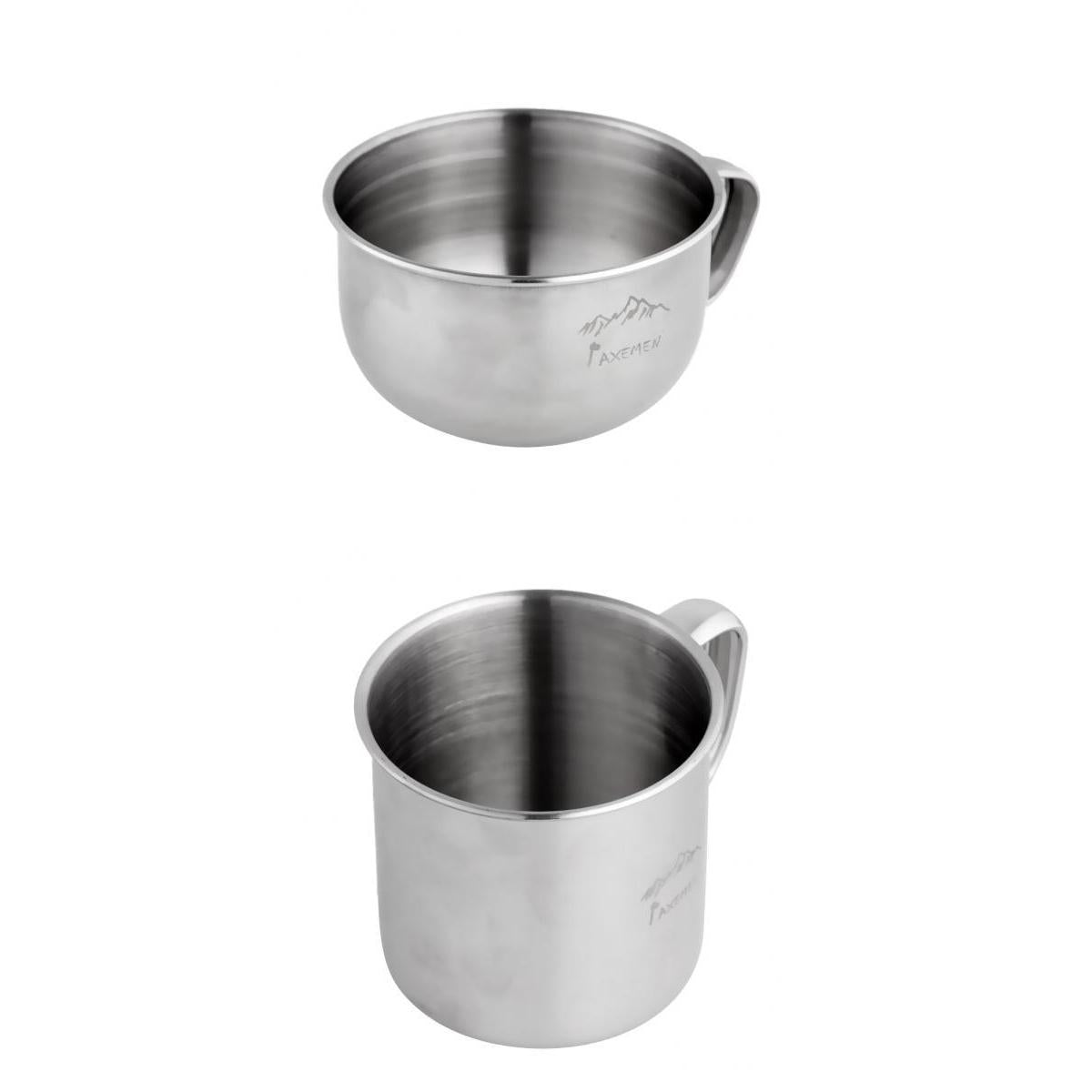 2pcs Portable Stainless Steel Child Coffee Milk Mug Camping Cup with Handle