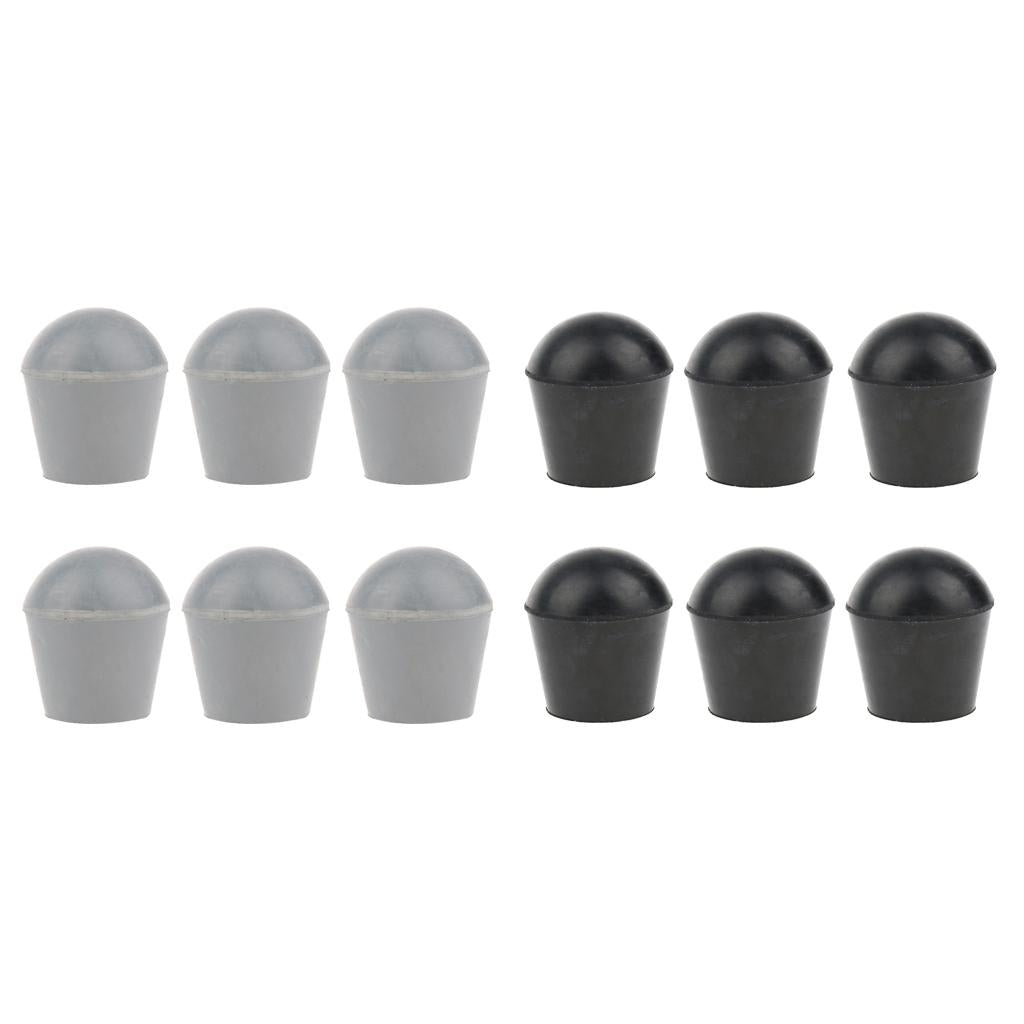12 Pieces Soft Rubber Tip For Cane Walking Stick Crutches Chair 3/4 inch