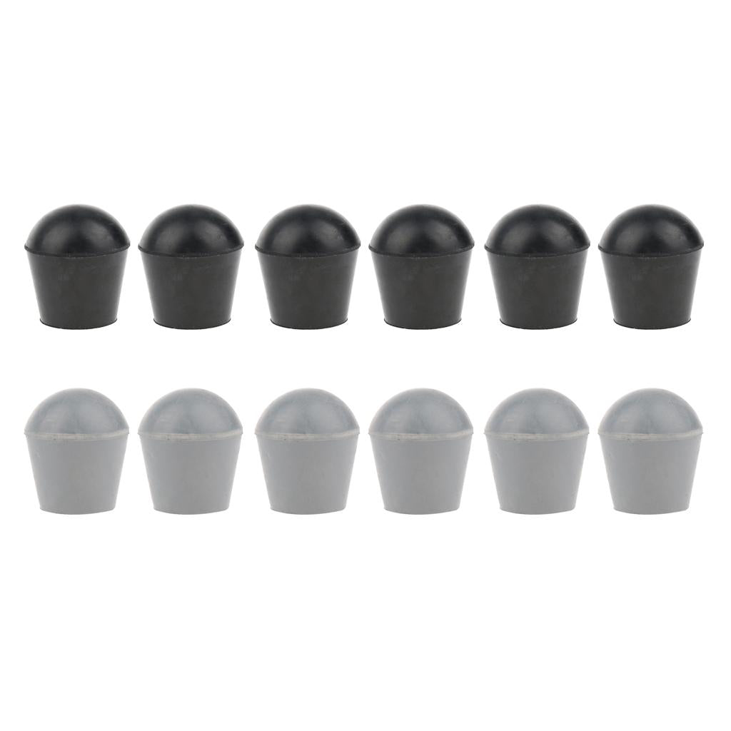 12 Pieces Soft Rubber Tip For Cane Walking Stick Crutches Chair 3/4 inch