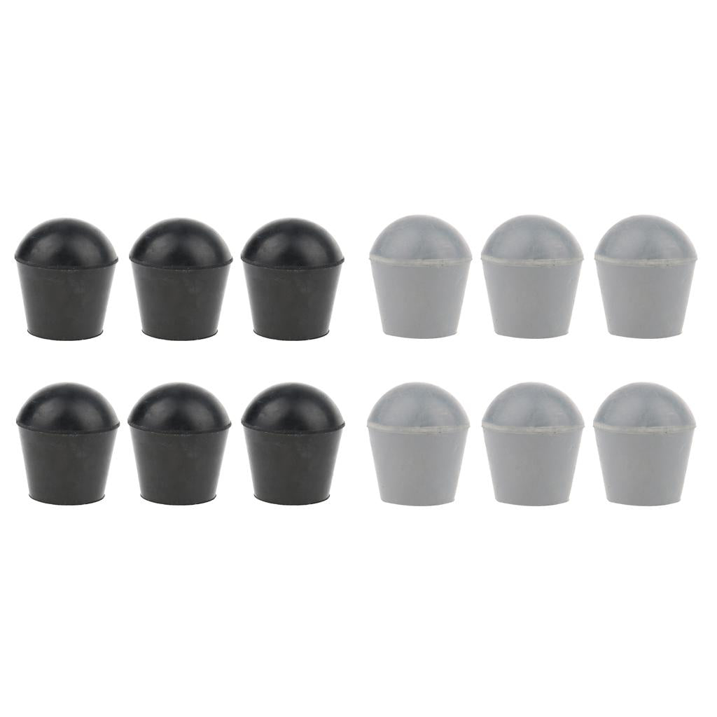 12 Pieces Soft Rubber Tip For Cane Walking Stick Crutches Chair 3/4 inch