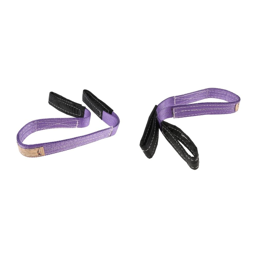 2x 1m Lifting Strap Towing Pull Rope Cable Road Recovery Trailor 1 Ton