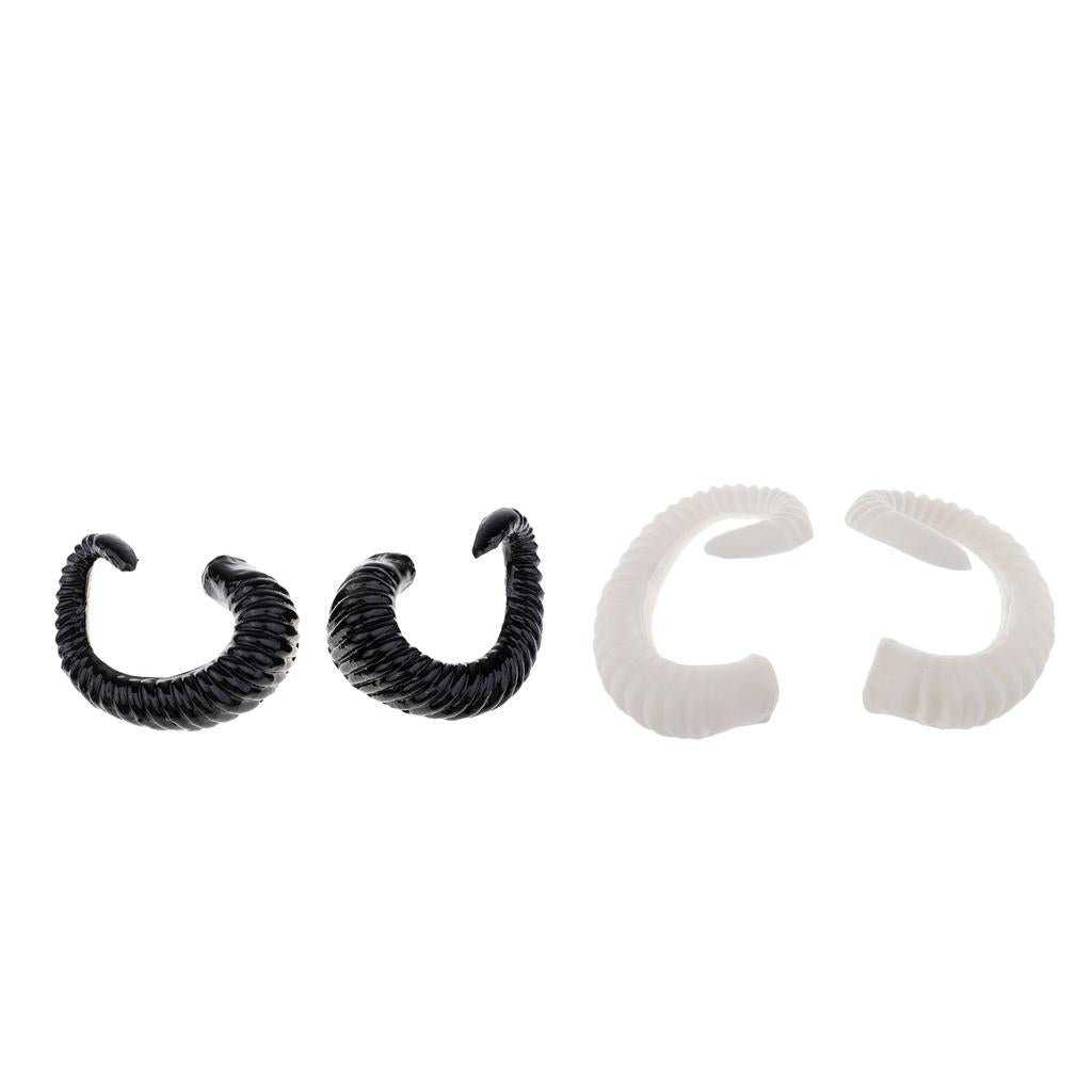 5 inch Artificial Ram Horns Costume Accessories for DIY Gothic Hair Headband